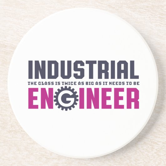Dessous De Verre En Grès Ingénieur Geek amusant Ingénieur industriel Major (Devant)