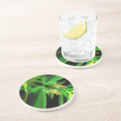 Dessous De Verre En Grès Insecte volante verte Abstraite (Côté)