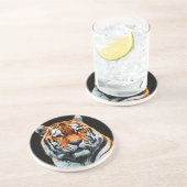 Dessous De Verre En Grès Inspiration des yeux de tigre (Côté)