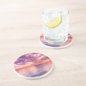 Dessous De Verre En Grès Inspiration du coucher de soleil sur l'océan (Côté)