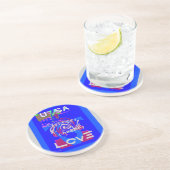 Dessous De Verre En Grès Inspiration USA Nous Sommes Forts Ensemble Avec Am (Côté)