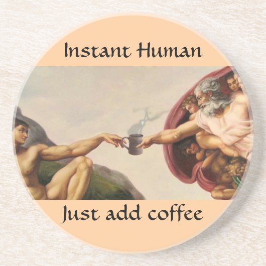 Dessous De Verre En Grès Instant humain (Devant)