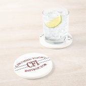 DESSOUS DE VERRE EN GRÈS INSTRUCTEUR DE VOL CERTIFIÉ LOGO ROUGE CFI (Côté)