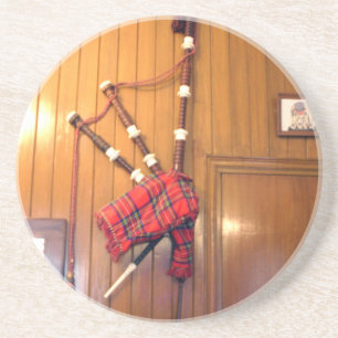Dessous De Verre En Grès Instrument de musique cornemuse écossaise à tartan