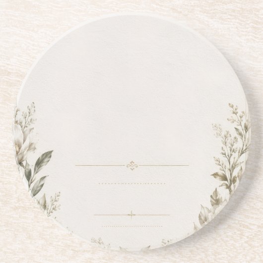 Dessous De Verre En Grès Invitation de mariage de jardin classique (Devant)