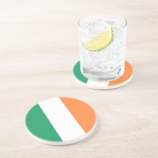 Dessous De Verre En Grès Irlande National Flag, standard irlandais, bannièr (Côté)