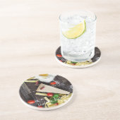 Dessous De Verre En Grès Italien - Personnaliser le texte (Côté)