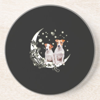 Dessous De Verre En Grès Jack Russell Couple Lote Jack Russell