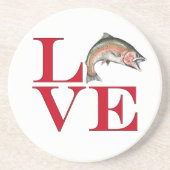 Dessous De Verre En Grès J'adore la truite (Devant)