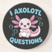 Dessous De Verre En Grès j'ai des questions sur l'axolotl (Devant)