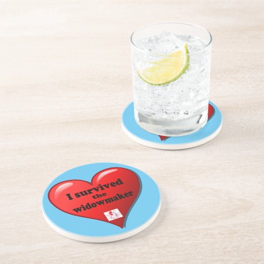 Dessous De Verre En Grès J'ai survécu à la veuve (Côté)