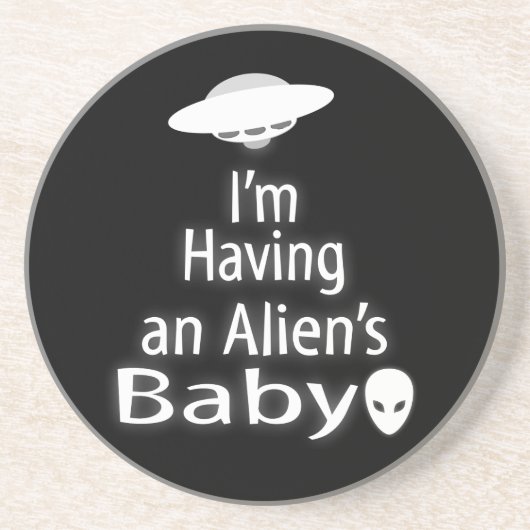 Dessous De Verre En Grès J'ai un bébé Alien (Devant)