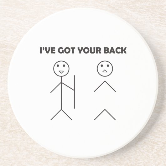 Dessous De Verre En Grès J'ai vos hommes de retour-bâton (Devant)