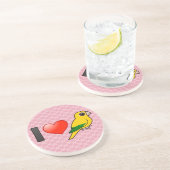 Dessous De Verre En Grès J'aime Conures d'or (Côté)