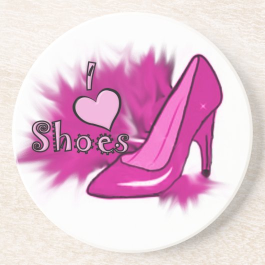 Dessous De Verre En Grès J'aime des chaussures (Devant)