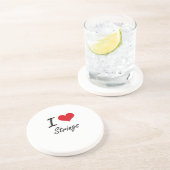 Dessous De Verre En Grès J'aime des ficelles (Côté)