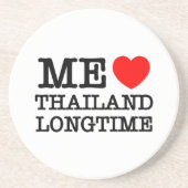 DESSOUS DE VERRE EN GRÈS J'AIME LA THAÏLANDE LONGTEMPS (Devant)