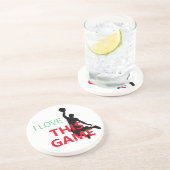 Dessous De Verre En Grès J'Aime Le Jeu De Basketball (Côté)