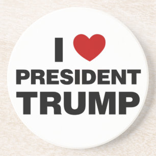 Dessous De Verre En Grès J'aime le président Trump Heart