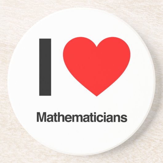 Dessous De Verre En Grès j'aime les mathématiciens (Devant)