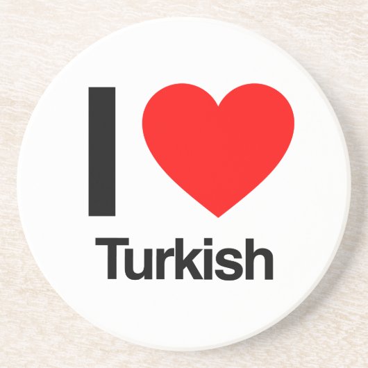 Dessous De Verre En Grès j'aime les turcs (Devant)
