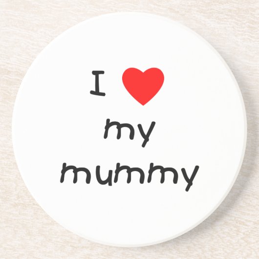 Dessous De Verre En Grès J'aime ma maman (Devant)