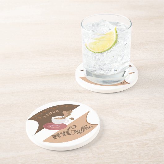 Dessous De Verre En Grès J'aime mon café Retro Java (Côté)