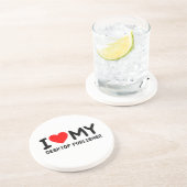 Dessous De Verre En Grès J'aime mon Éditeur de bureau (Côté)
