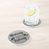 Dessous De Verre En Grès J'aimerais pêcher une citation drôle (Côté)