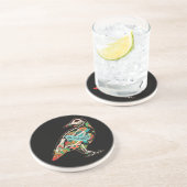 Dessous De Verre En Grès Jamais Corbeau de sucre (Côté)