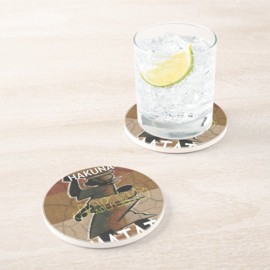 Dessous De Verre En Grès Jambo Habari Hakuna Matata. (Côté)