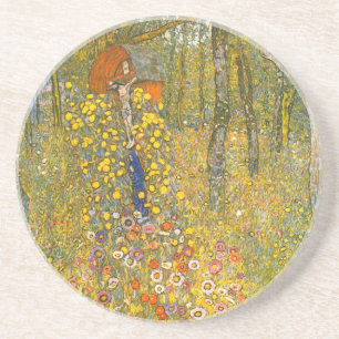Dessous De Verre En Grès Jardin agricole Gustav Klimt avec Crucifix