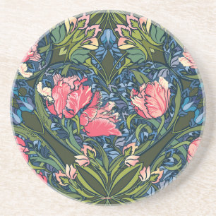 Dessous De Verre En Grès Jardin Art Nouveau Tulip Coloré