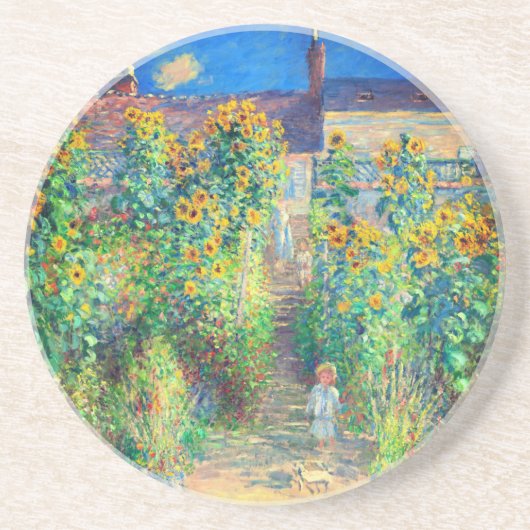 Dessous De Verre En Grès Jardin aux fleurs de Monet (Devant)