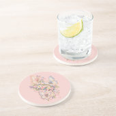 Dessous De Verre En Grès Jardin d'anniversaire papillon pastel (Côté)