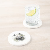 Dessous De Verre En Grès Jardin de panda à l'aquarelle (Côté)