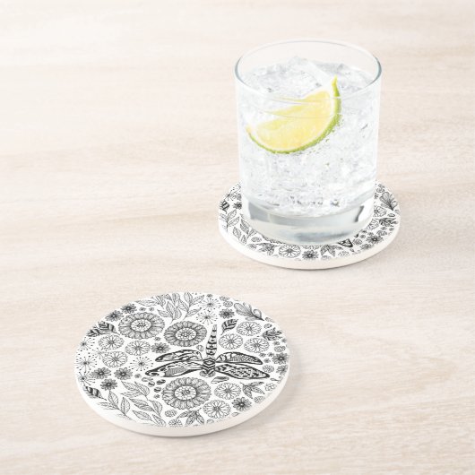 Dessous De Verre En Grès Jardin des libellules (Côté)