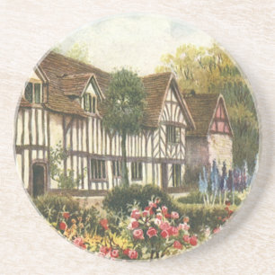 Dessous De Verre En Grès Jardin Formel d'Architecture Vintage Cottage Angla