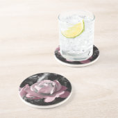 Dessous De Verre En Grès Jardin rose rose (Côté)