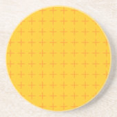 Dessous De Verre En Grès Jaune 1 (Devant)