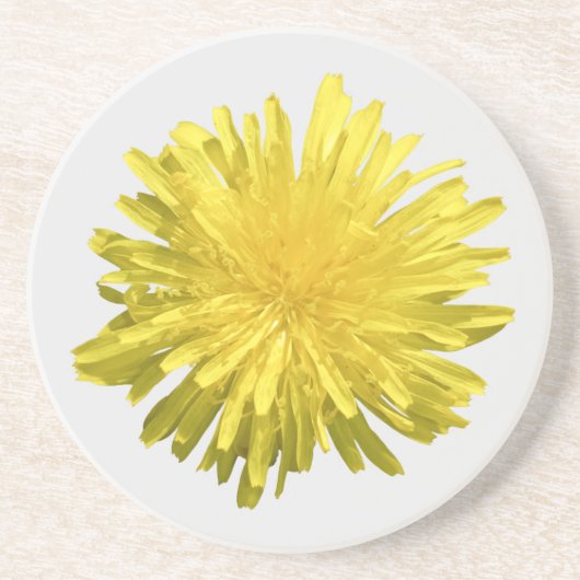 Dessous de verre en grès jaune Pissenlit (Devant)