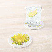 Dessous de verre en grès jaune Pissenlit (Côté)