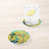 Dessous De Verre En Grès Jaune Wattle (Côté)