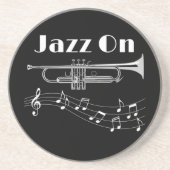 Dessous De Verre En Grès Jazz de trompettiste dessus (Devant)