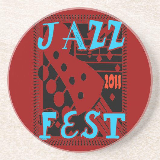 Dessous De Verre En Grès Jazz Fest Skelton (Devant)