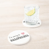 Dessous De Verre En Grès Je déménage en Californie (Côté)