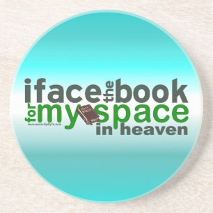 Dessous De Verre En Grès Je fais face au livre pour Myspace