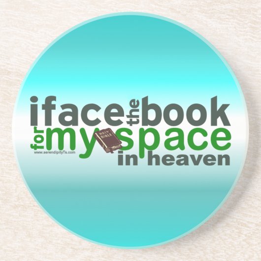 Dessous De Verre En Grès Je fais face au livre pour Myspace (Devant)