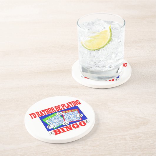 Dessous De Verre En Grès Je jouerais plutôt le bingo-test ! (Côté)