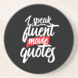 Dessous De Verre En Grès Je Parle Citations De Film Fluent Citations De Fil<br><div class="desc">Je Parle De Citations De Film Fluent. Design amusant et humoristique pour ceux qui aiment regarder des films, aller au cinéma ou cinémas, films classiques, action ou comédie romantique. Marchandises de calligraphie de script cool pour les experts du cinéma. Parfait pour la soirée cinéma. Grand cadeau de Noël et cadeau...</div>